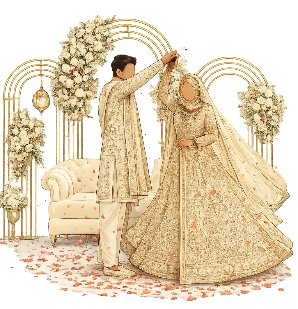 The couple at their walima